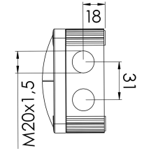 85X85X51 IP66 COMBI GREY