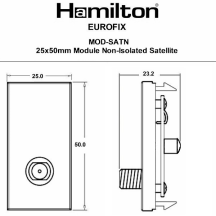 25x50mm Module Non-Isolated Satellite White