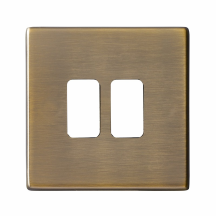 Hartland G2 GRID-IT Antique Brass Single Plate with 2 GRID-IT Aperture & Grid