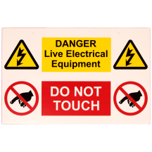 DANGER LIVE ELEC EQUIP.