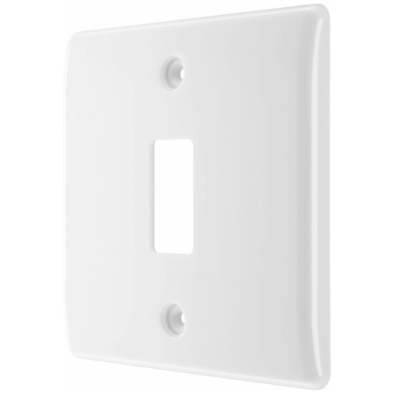 Nexus Grid Front Plate 1 Gang White