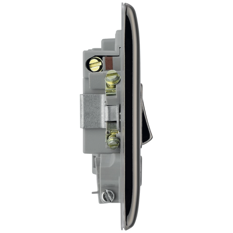 Nexus Spur Switch With Power Indicator & Flex Outlet Black Nickel