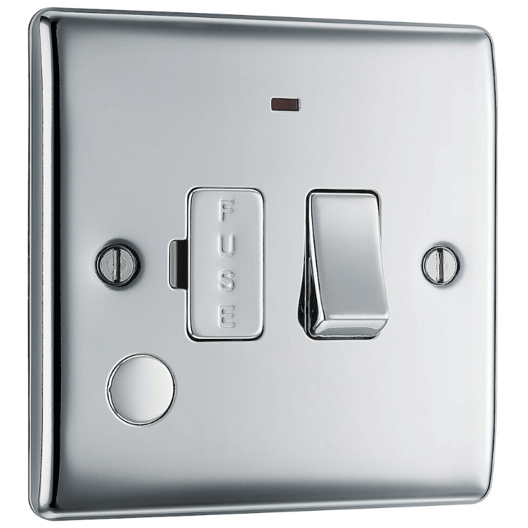 Nexus Spur Switch With Power Indicator & Flex Outlet Polished Chrome