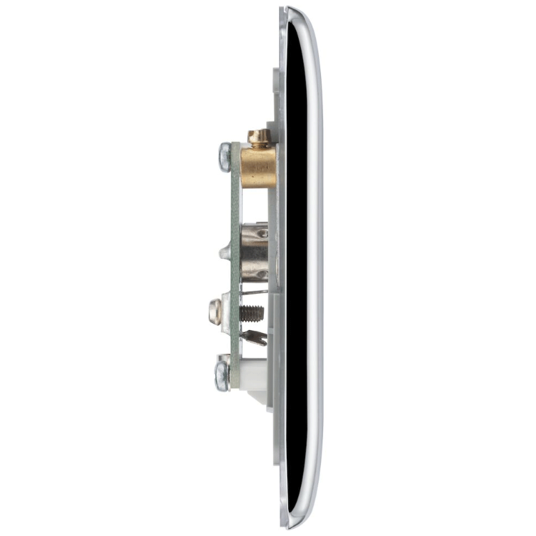 Nexus 2 Gang Coaxial Socket Polished Chrome