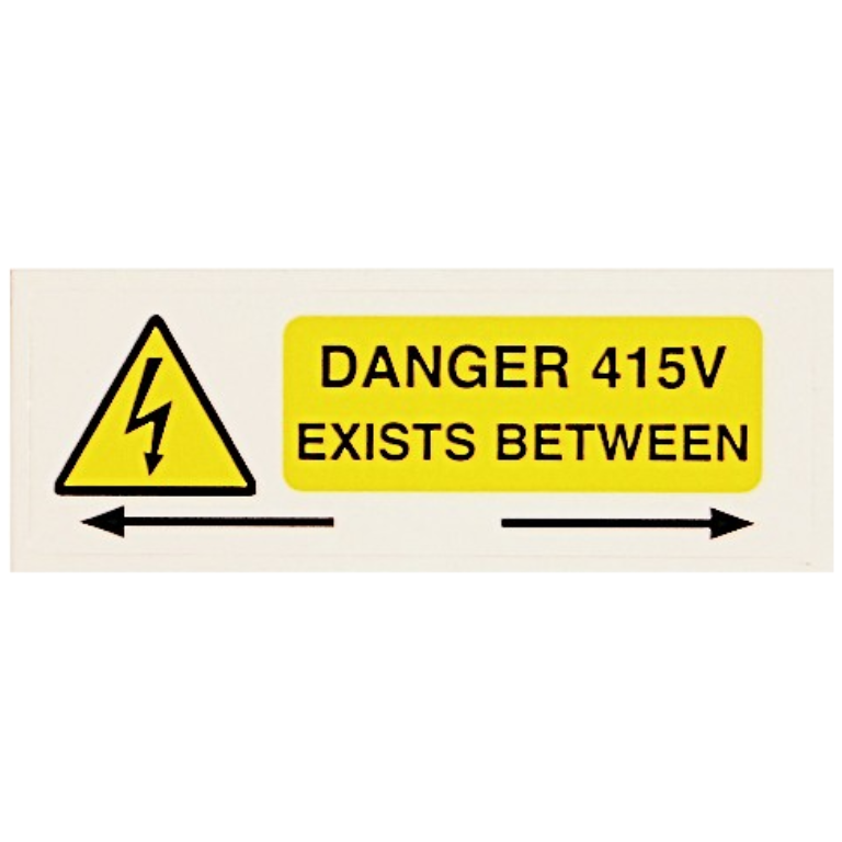 DANGER BETWEEN PHASES LABELS (PACK 10)