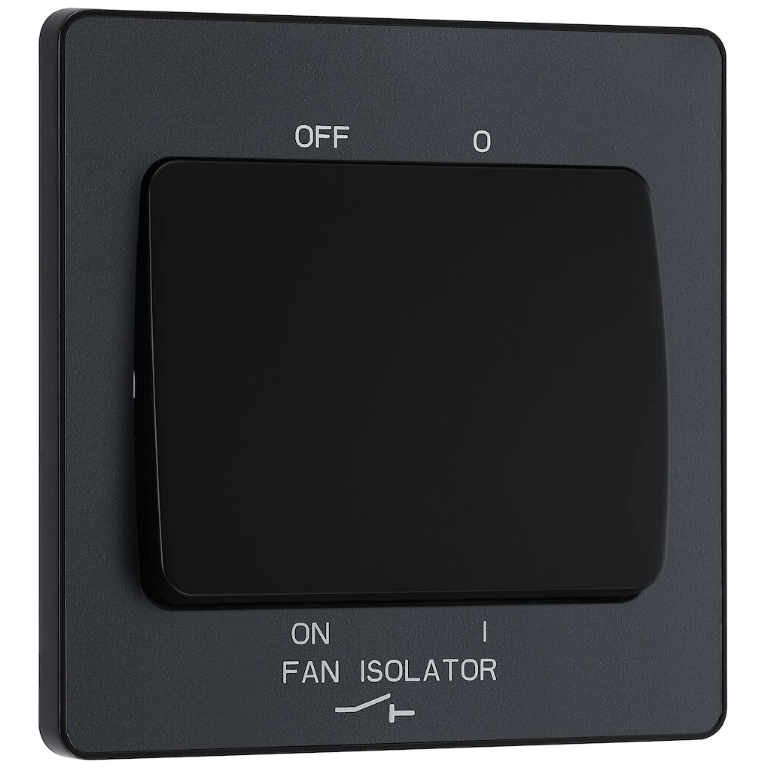 Fan Isolator Switch 10A 3 Pole Matt Grey