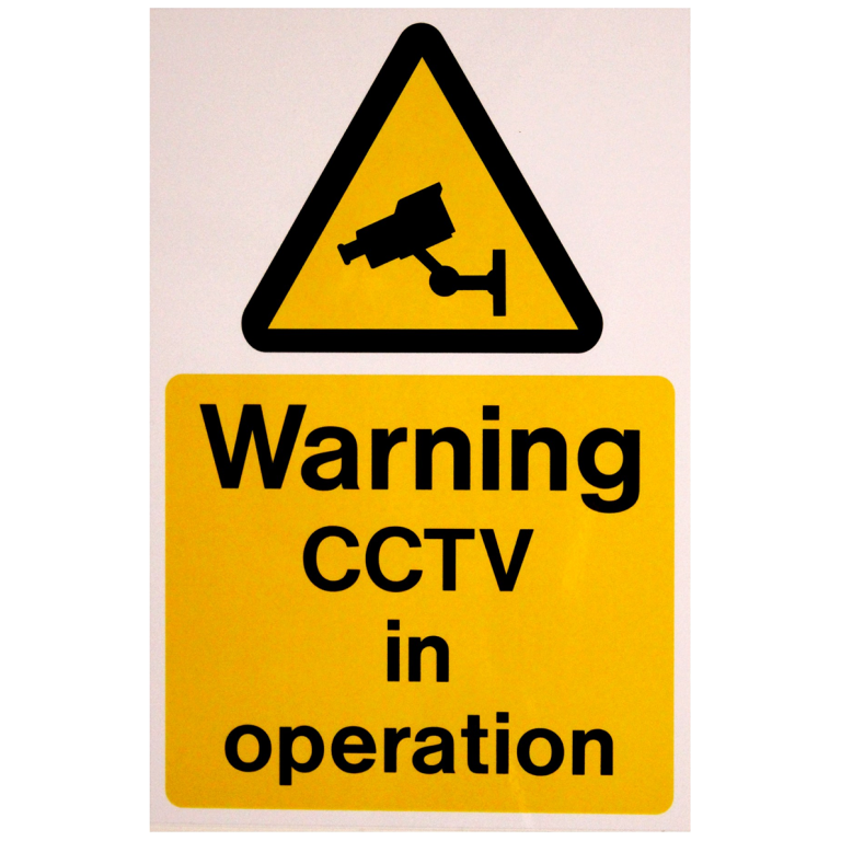 WARNING CTTV IN OPERATION RIGID PVC (PACK 1)