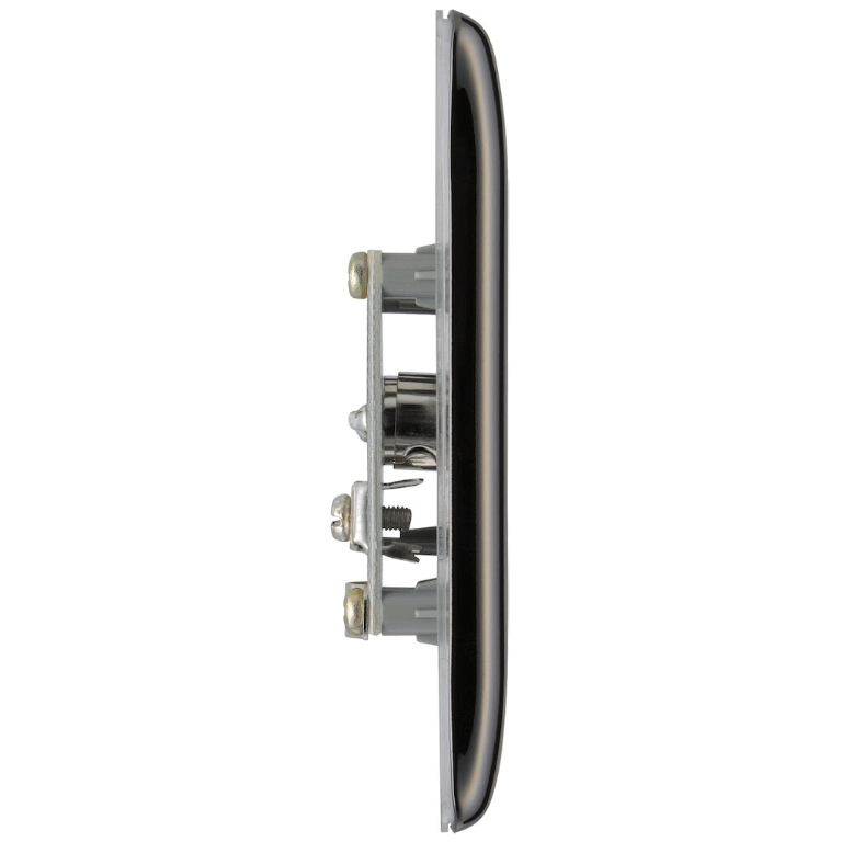 Nexus 1 Gang Coaxial Socket Black Nickel