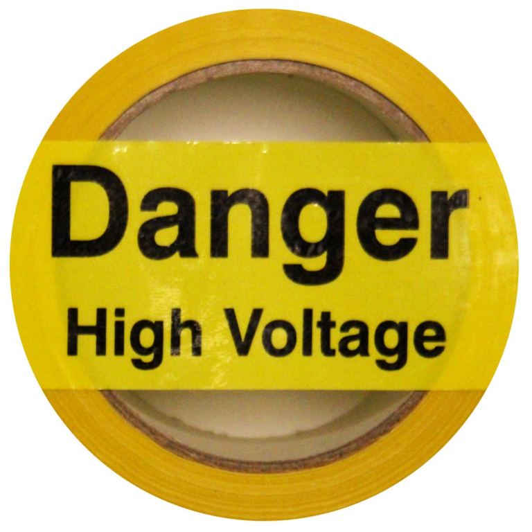DANGER HIGH VOLTAGE LAMIATED TAPE (PACK 1)