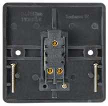 Click Mode 1 Gang 2 Way 10a Switch - Anthracite Grey