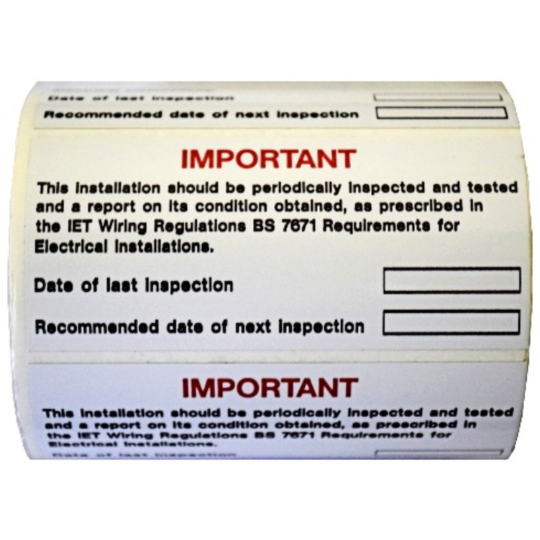 PERIODIC INSPECTION LABELS (PACK 100)