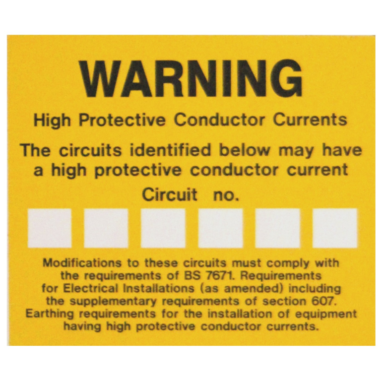 HIGH CONDUCTIVE CURRENT LABELS (PACK 10)