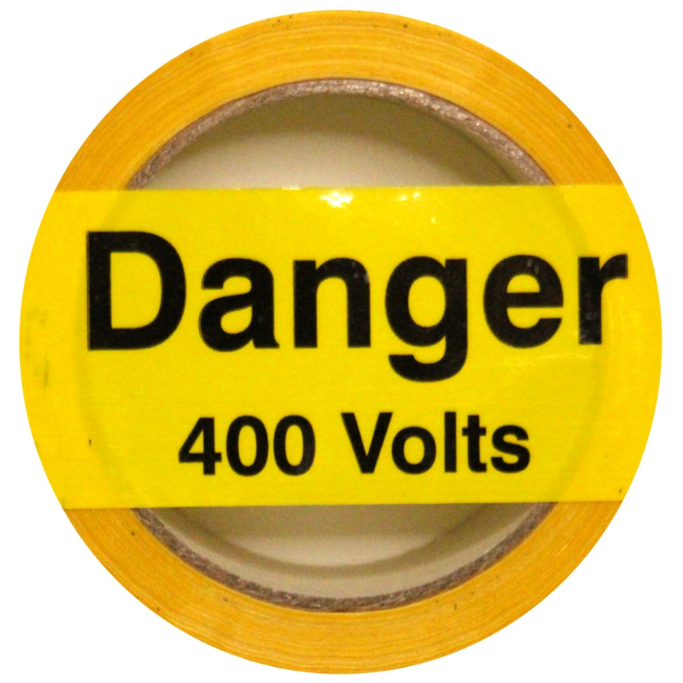 DANGER 400 VOLTS LAMIATED TAPE (PACK 1)