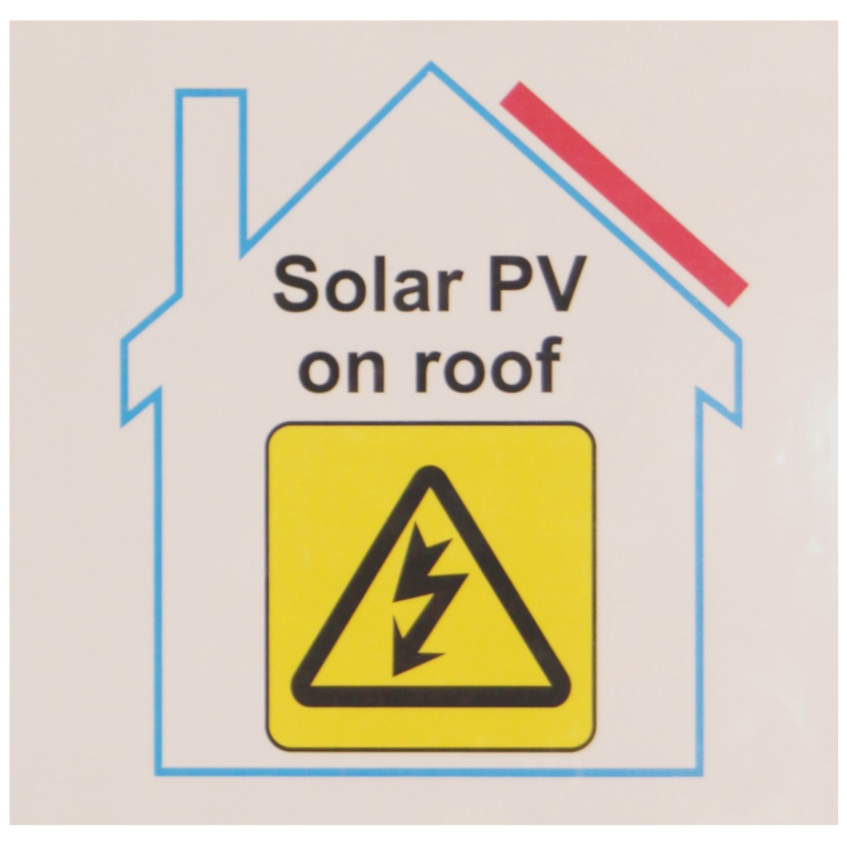 ISIGNS SOLAR ON ROOF LABEL