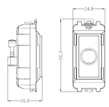 Flex outlet module up to 10mm - polished chrome