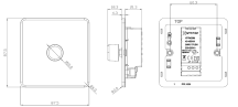 Screwless 1G 2-way 10-200W 5-150W LED trailing edge dimmer - Brushed Chrome