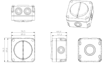 MLA 20A 2 Gang 2 Way Switch Weatherproof IP66