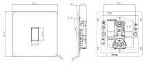 Screwless 10AX 1G 2-Way Switch - Matt Black with black rocker