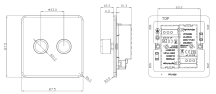 Screwless 2G 2-way 10-200W 5-150W LED trailing edge dimmer - Brushed Chrome