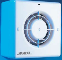 Manrose Centrifugal Bathroom Humidity Fan Timer 100mm