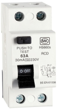 MK Sentry 63A 2 Pole 30mA Type A RCD