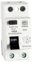 MK Sentry 100A 2 Pole 30mA Type A RCD