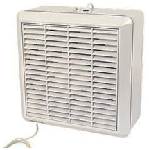 Manrose Commercial Window Fan Pullcord Operated Shutter 230mm