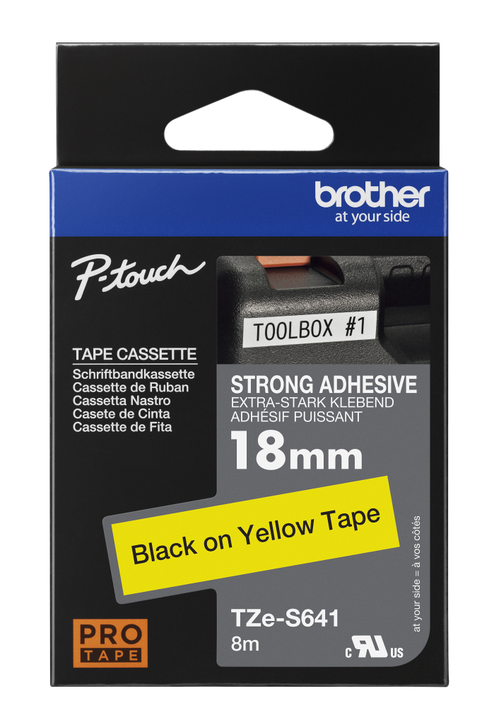 BLK/YEL 18mm PRO TAPE