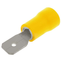 UNICRIMP QYPO63M YELLOW MALE SPADE TERMINAL (PACK 100)