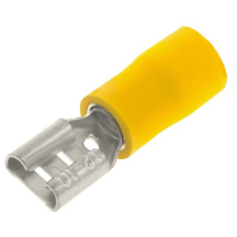 UNICRIMP QYPO63F YELLOW MALE SPADE TERMINAL (PACK 100)