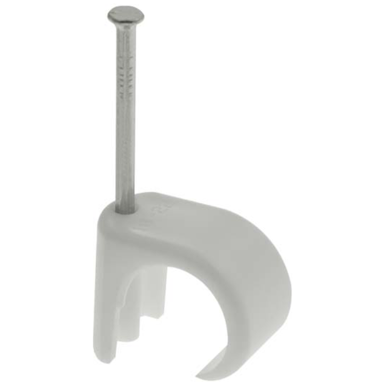 UNICRIMP QRC3 WHITE CABLE CLIPS FOR 3-5MM ROUND CABLE (PACK 100)