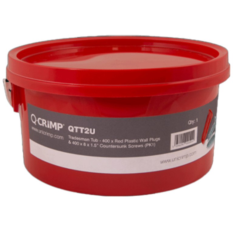 QCRIMP QTT2U RED PLUGS & SCREWS TRADE TUBS