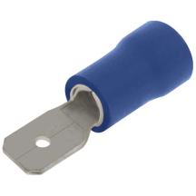 UNICRIMP QBPO63M BLUE MALE SPADE TERMINAL (PACK 100)