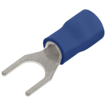 UNICRIMP QBF6 BLUE FORK TERMINAL (PACK 100)