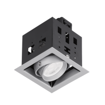 Aurora EDLM 95x95mm GU10 Adjustable Downlight - Stainless Steel