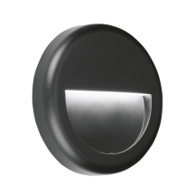 Aurora WallE IP65 4w Round Eyelid Wall Light 3k - Black