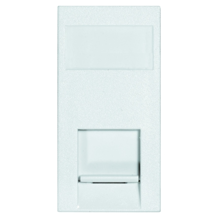 Hamilton Euomodular Data Outlet 1 Gang RJ45 Cat 5e (unshielded) White