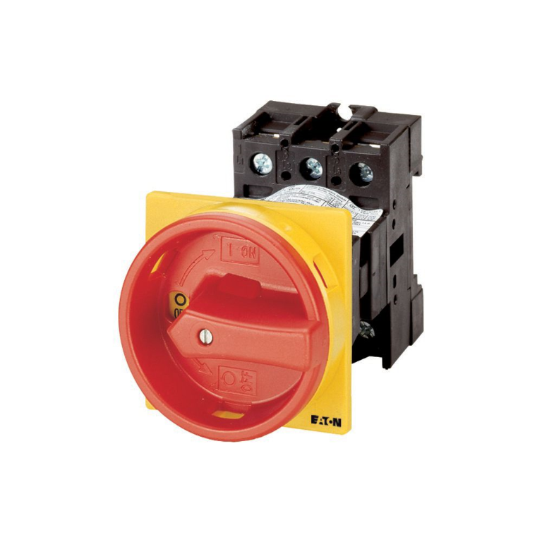 Isolator 25A 3P+N Red/Yellow
