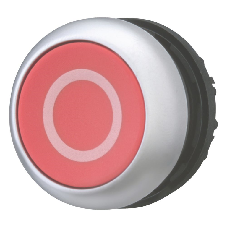 Pushbutton Flush Red "0"