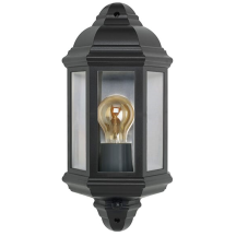 Bell 10361 Retro Half Lantern Polycarbonate with 90Â° PIR Black