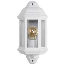 Bell 10365 Retro Half lantern Polycarbonate with 90Â° PIR White