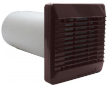 Vent Axia 100mm 4" Wall Fitting Kit Brown