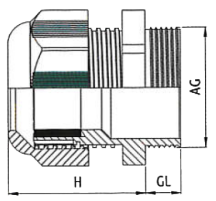 CABLE GLAND M20L BLK