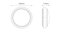 LED BULKHEAD 12W WHI