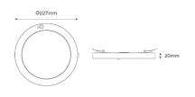 ADPT DOWNLIGHT 18W WHI