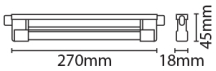 FLU LUMINAIRE T4 6W WHI