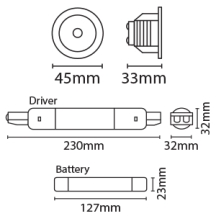 LED D/L 3W DYODE 3W WH/C