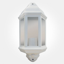 Eterna 60W Half Lantern with PIR White