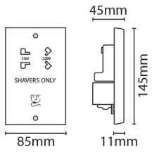 SHAVER SOCKET DV WHITE