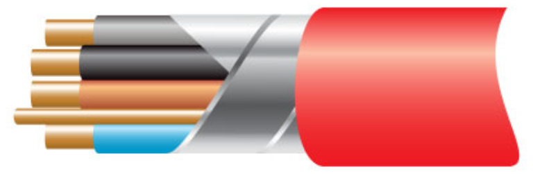 Prysmian FP2004C2.5 4 Core 2.5mm x 100m Fire Cable Available in Red, White